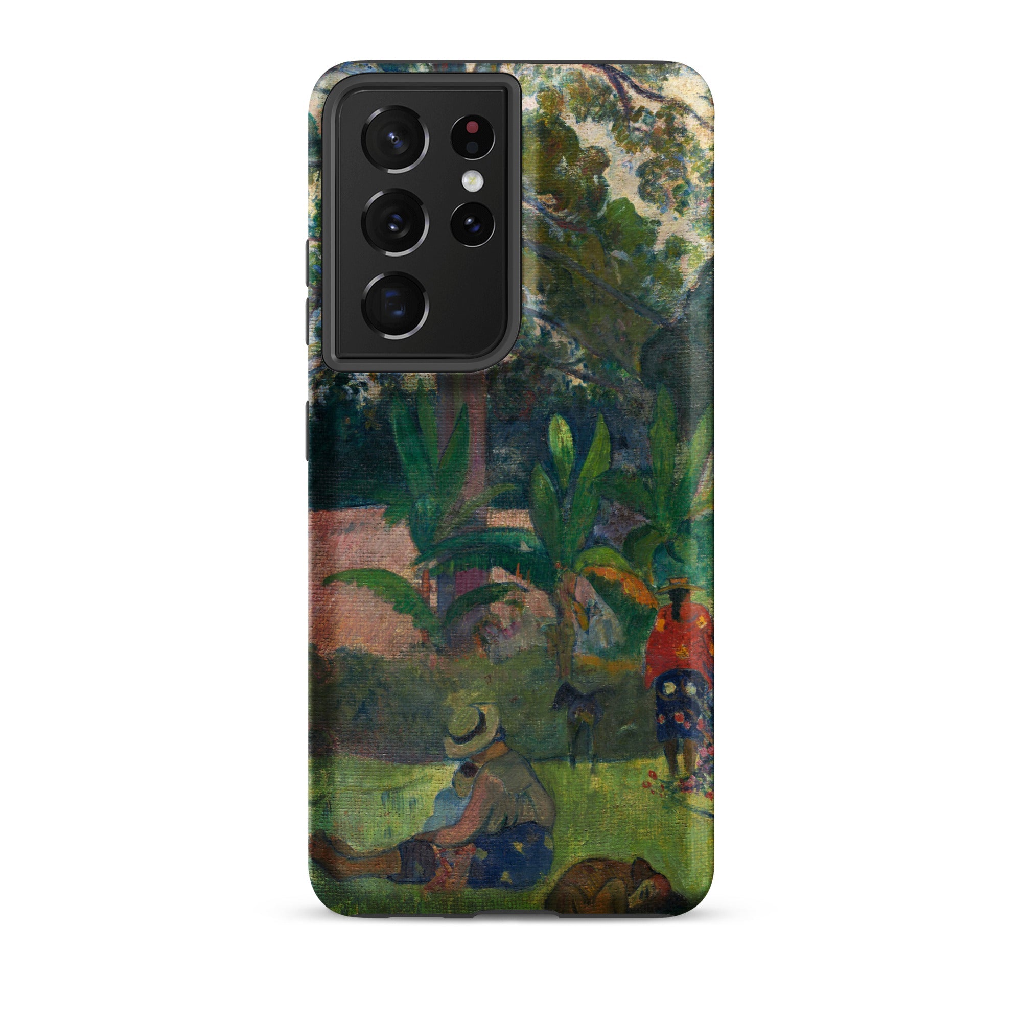 The Big Tree Paul Gauguin Samsung Case, Galaxy S21 Ultra / Matte, Smartphone Case Vibrant Nature Themed Painting