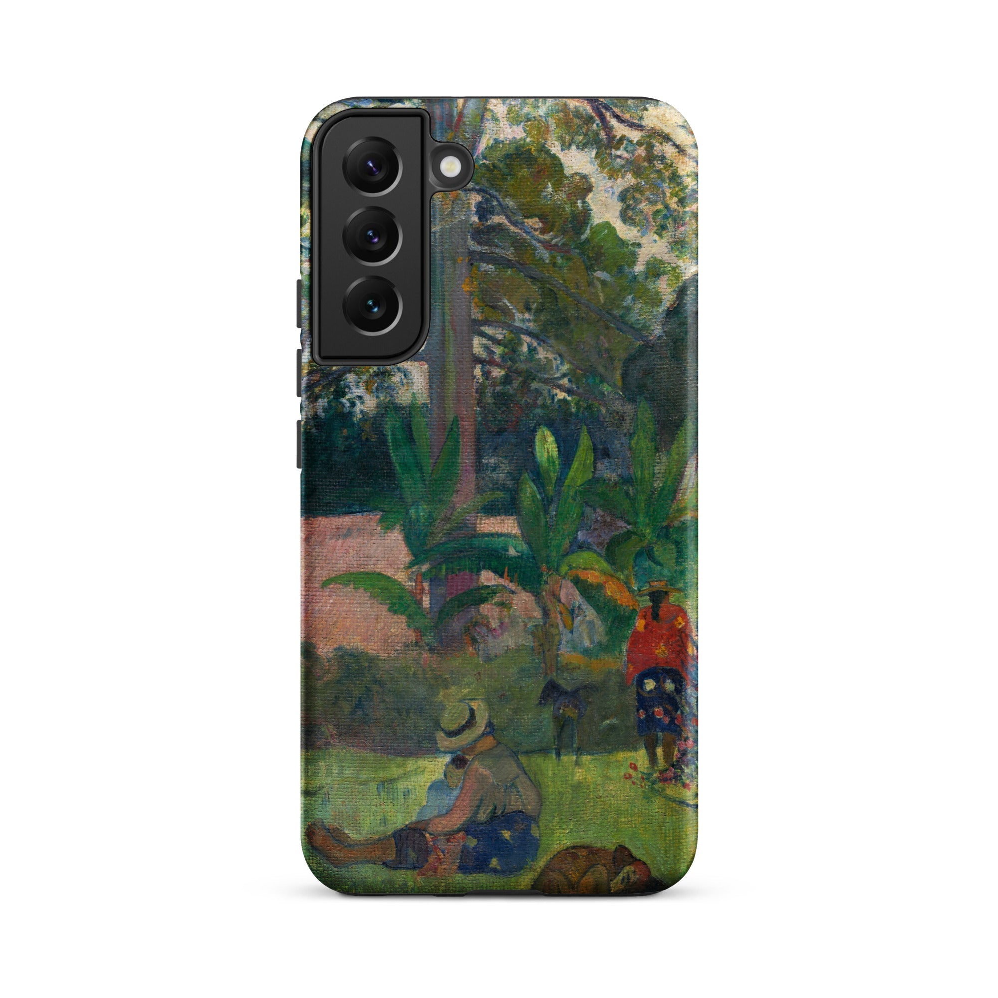 The Big Tree Paul Gauguin Samsung Case, Galaxy S22 Plus / Matte, Smartphone Case Lush Vibrant Painting People Tropical Landscape