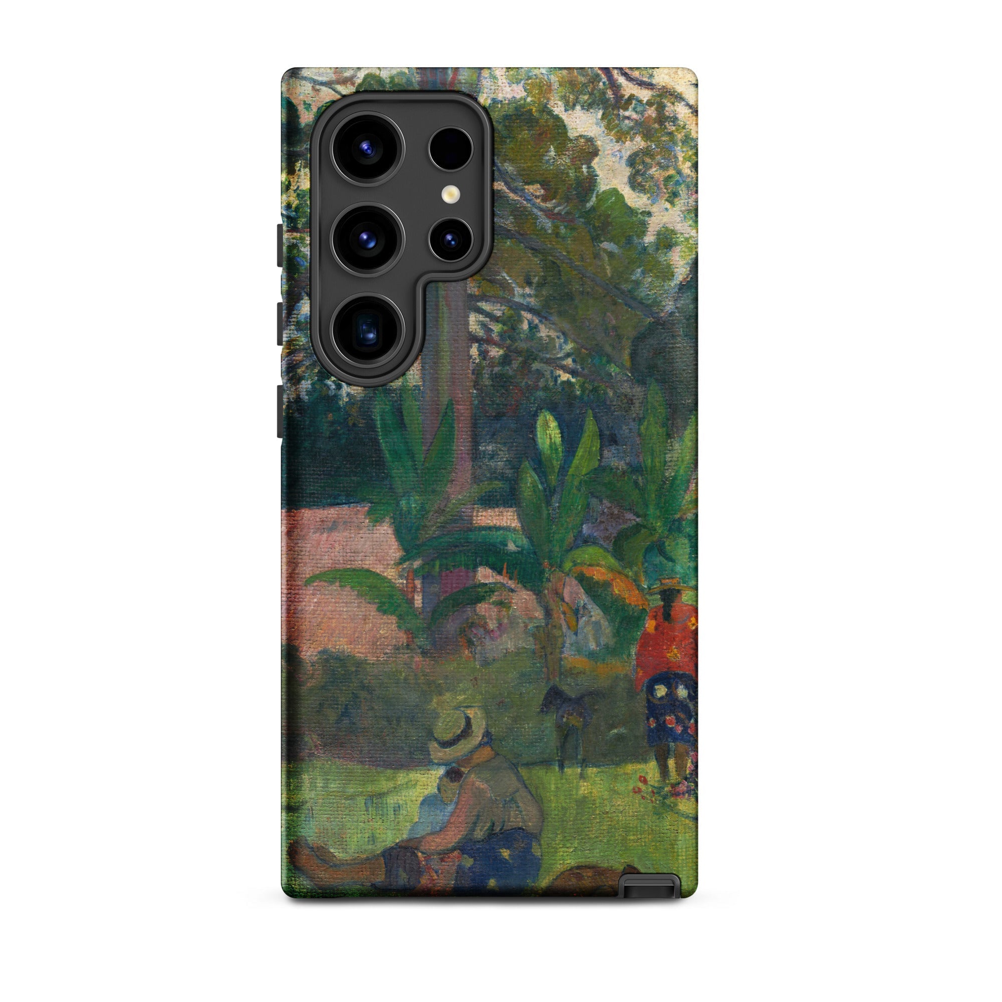 The Big Tree Paul Gauguin Samsung Case, Galaxy S24 Ultra / Matte, Smartphone Case Lush Tropical Landscape Painting Figures