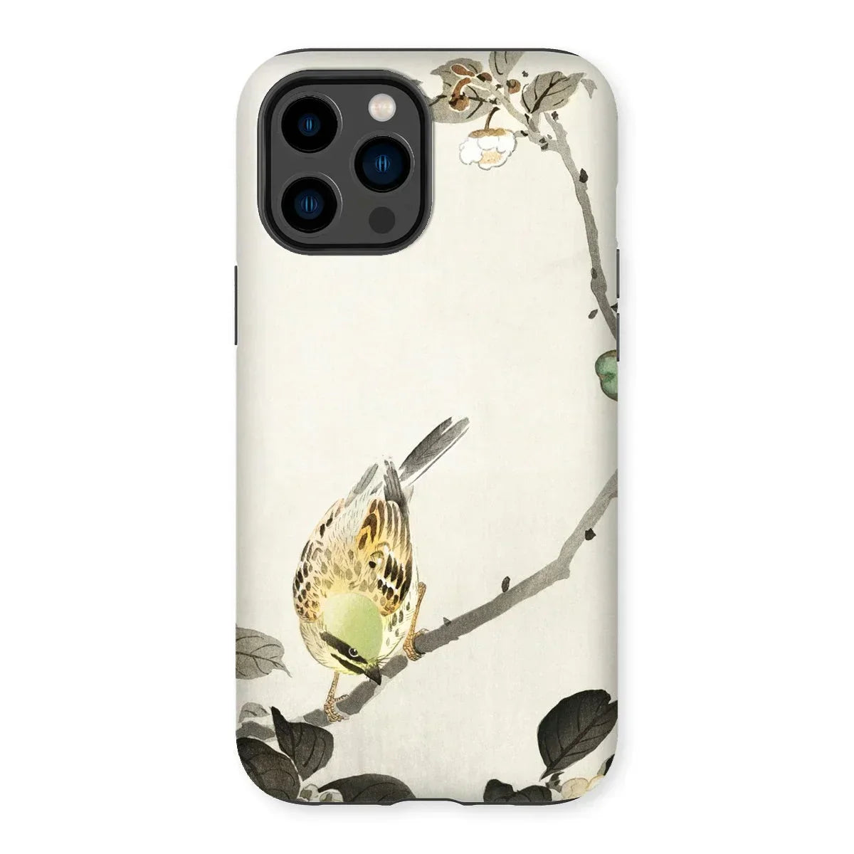 Bird on Branch - Ohara Koson Shin-hanga Iphone Case, 14 Pro Max / Matte, Iphone Case Delicate Asian-style Bird Floral Painting