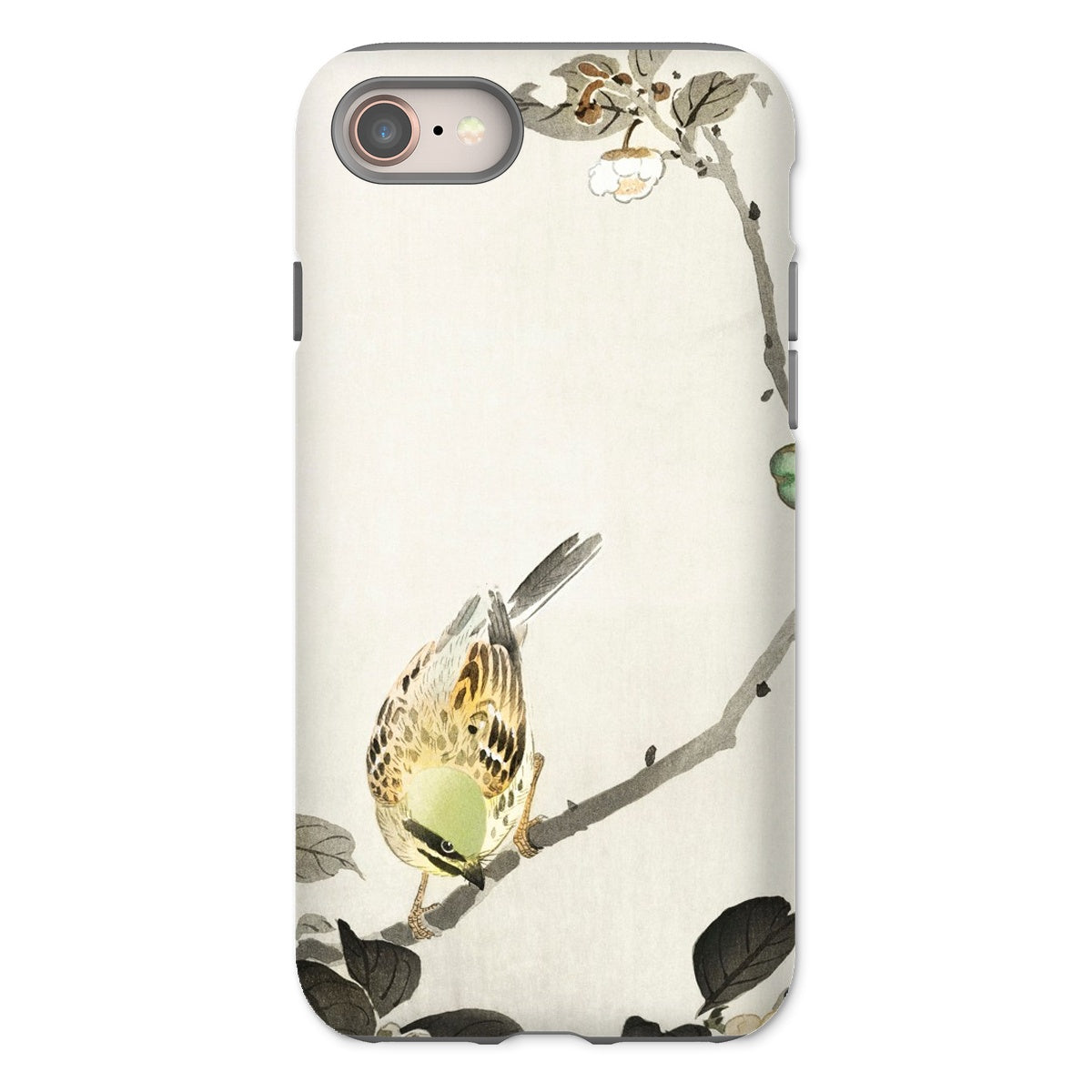 Bird on Branch Ohara Koson Shin Hanga Iphone Case, 8 / Matte, Phone Case Delicate Illustration Bird Perched Branch