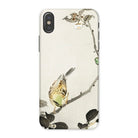 Bird on Branch Ohara Koson Shin Hanga Iphone Case, x / Matte, Phone Case Delicate Asian Style Painting Bird Branch