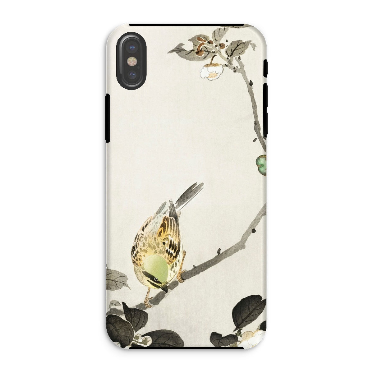 Bird on Branch Ohara Koson Shin Hanga Iphone Case, Xs / Matte, Phone Case Delicate Asian Style Bird Floral Painting Design