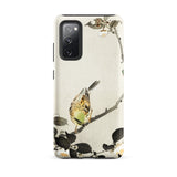 Bird on Branch - Ohara Koson Shin-hanga Samsung Case, Galaxy S20 Fe / Matte, Phone Case Bird Branch Illustration
