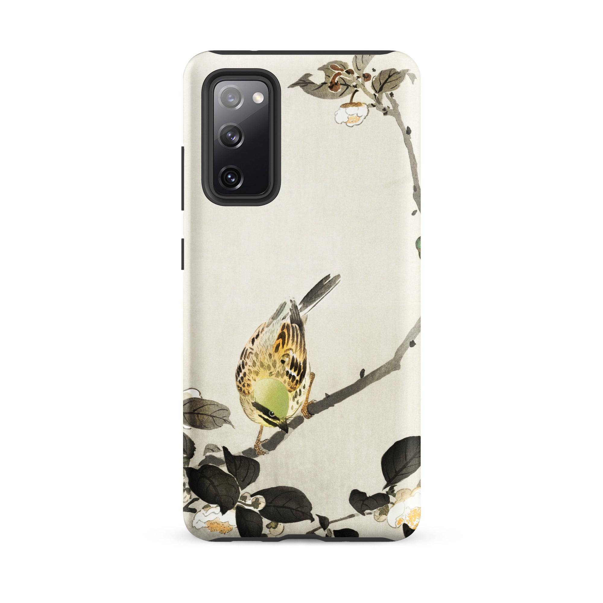 Bird on Branch Ohara Koson Shin Hanga Samsung Case, Galaxy S20 Fe / Matte, Phone Case Bird Branch Illustration