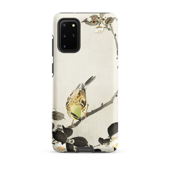 Bird on Branch - Ohara Koson Shin-hanga Samsung Case, Galaxy S20 Plus / Matte, White Smartphone Case Bird Tree Branch Design