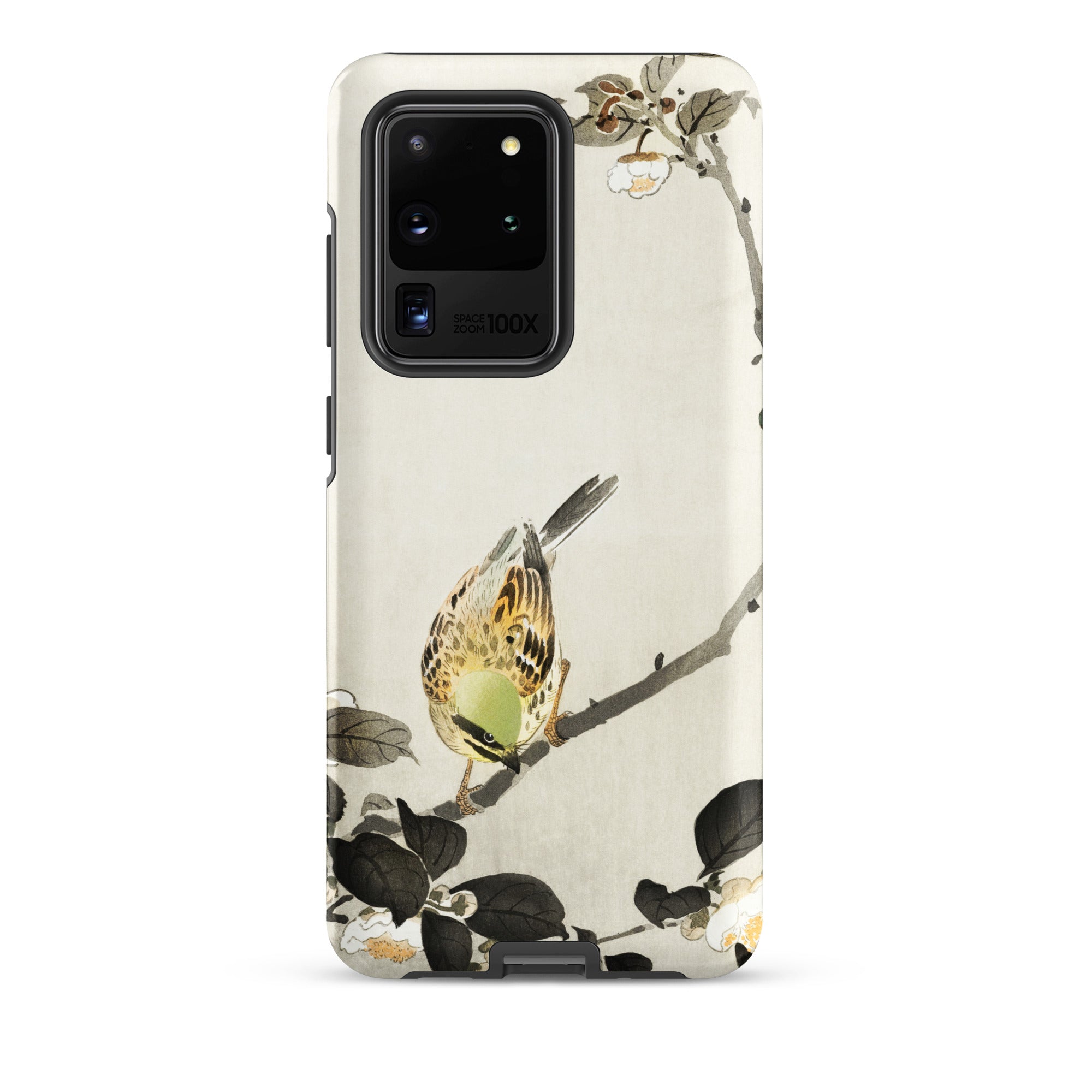 Bird on Branch Ohara Koson Shin Hanga Samsung Case, Galaxy S20 Ultra / Matte, Smartphone Case Bird Branch Design