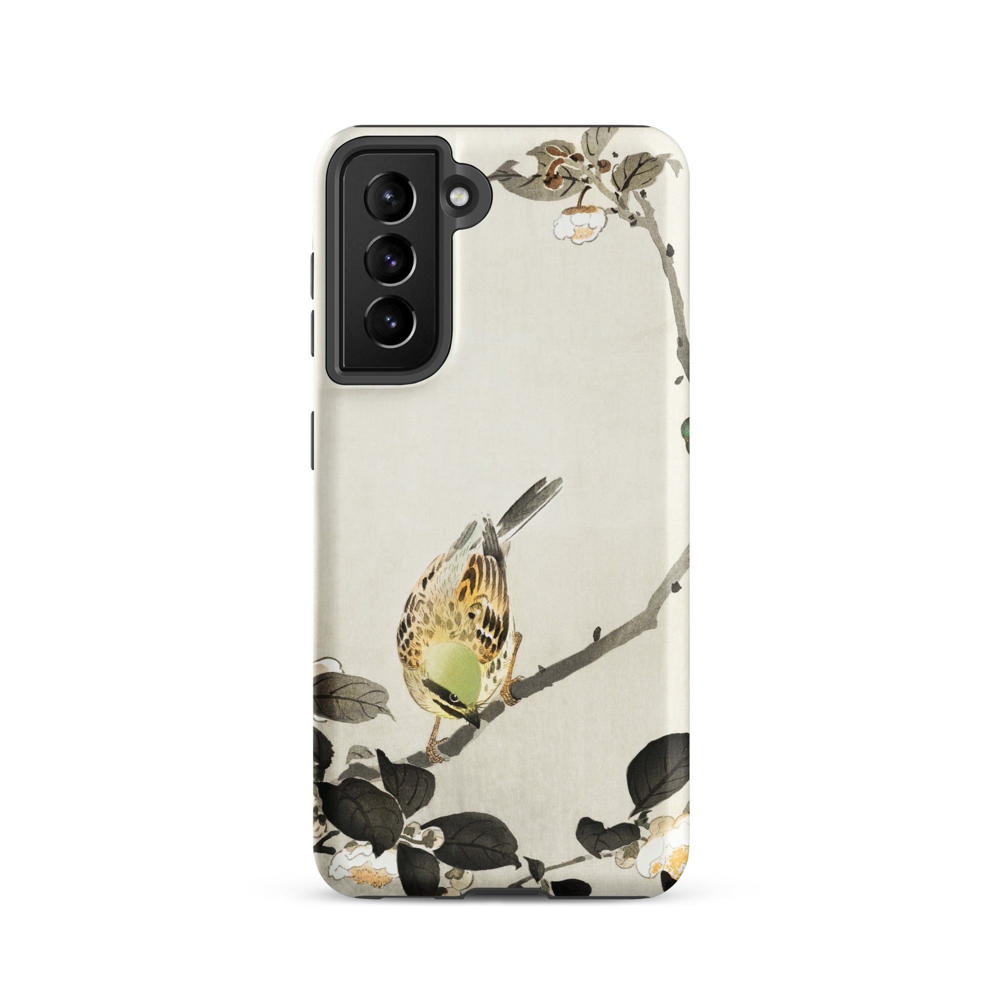 Bird on Branch Ohara Koson Shin Hanga Samsung Case, Galaxy S21 / Matte, Smartphone Case Traditional East Asian Painting Bird Branch