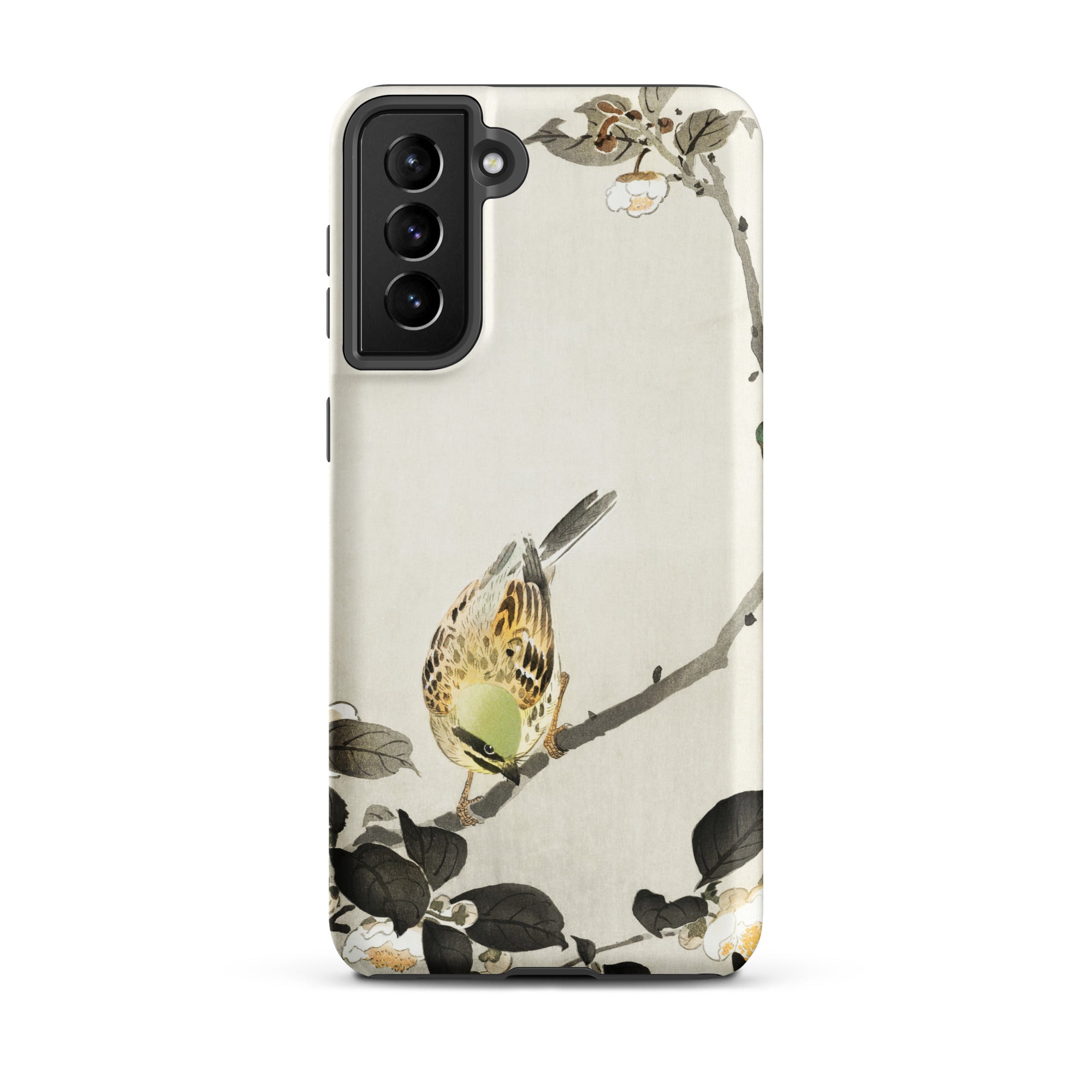 Bird on Branch Ohara Koson Shin Hanga Samsung Case, Galaxy S21 Plus / Matte, Phone Case Bird Floral Design