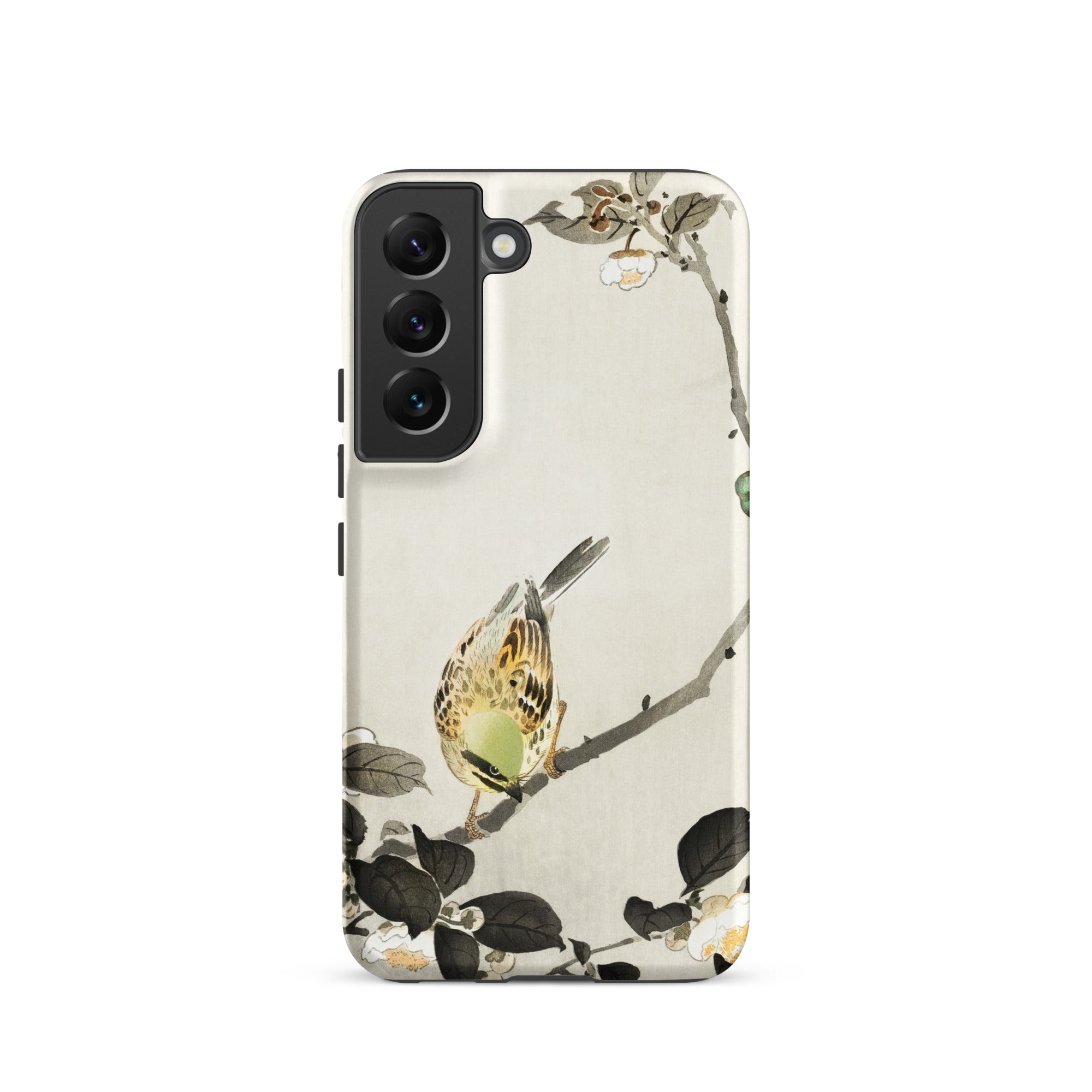 Bird on Branch Ohara Koson Shin Hanga Samsung Case, Galaxy S22 / Matte, Smartphone Case Bird Floral Design