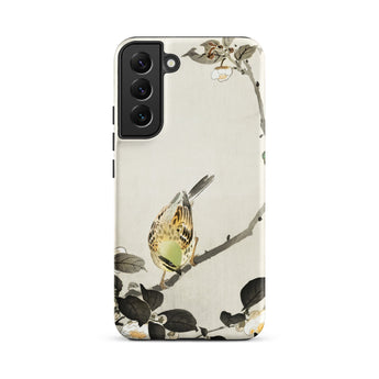 Bird on Branch - Ohara Koson Shin-hanga Samsung Case, Galaxy S22 Plus / Matte, Smartphone Case Adorned Painting Bird Branch