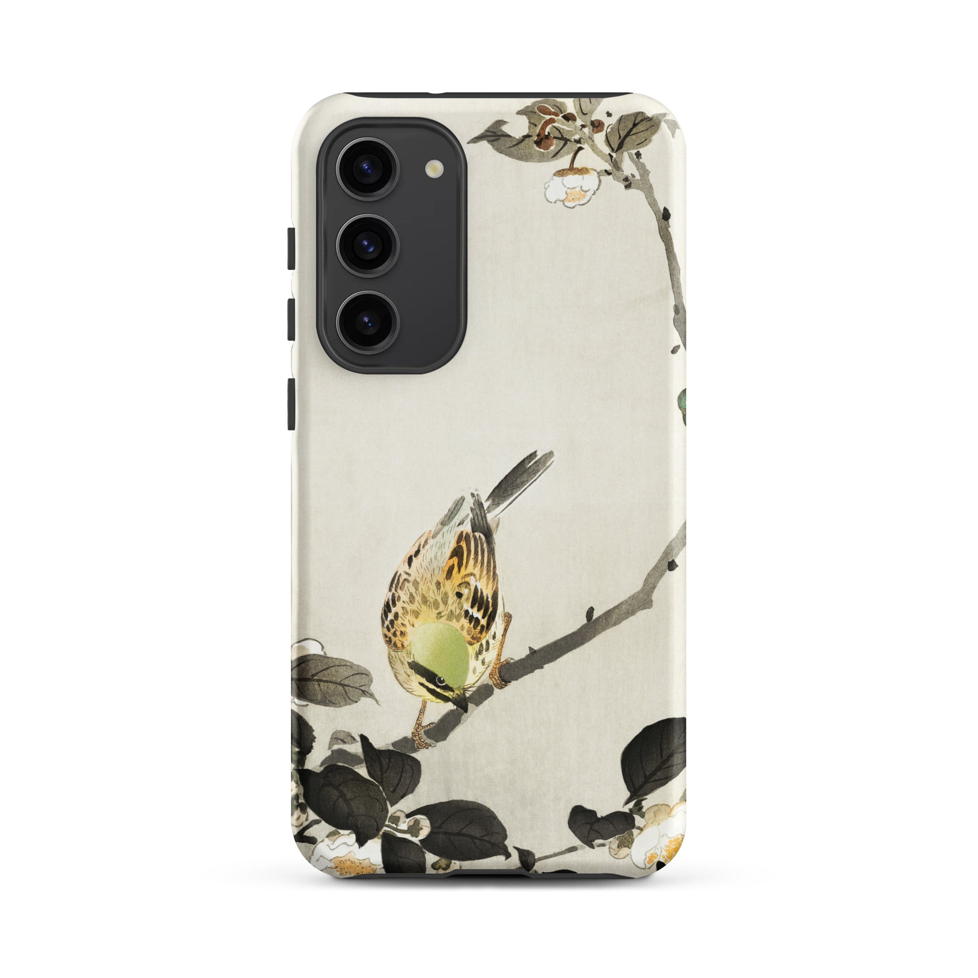 Bird on Branch Ohara Koson Shin Hanga Samsung Case, Galaxy S23 Plus / Matte, Smartphone Case Artistic Bird Branch Design
