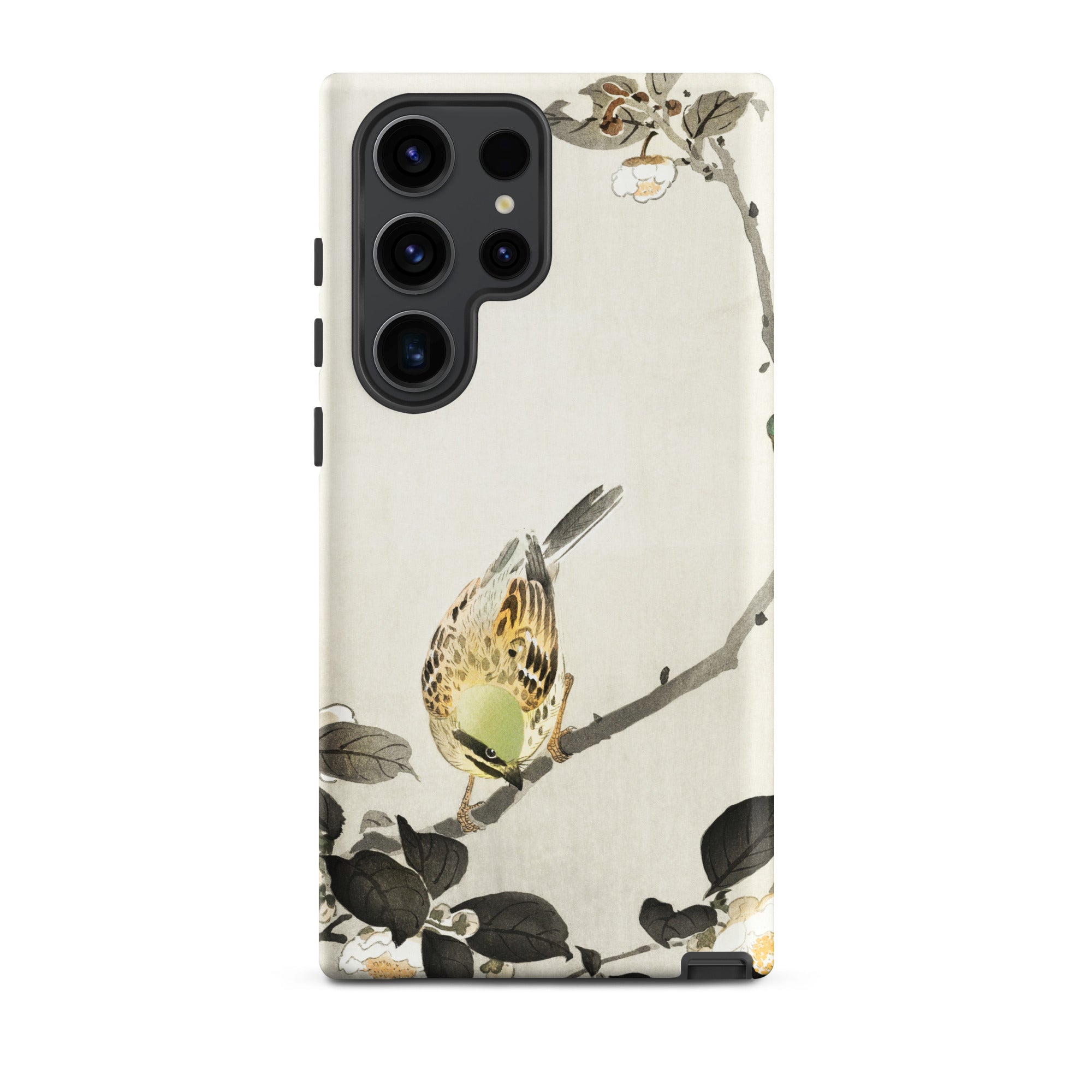 Bird on Branch Ohara Koson Shin Hanga Samsung Case, Galaxy S23 Ultra / Matte, Phone Case Painted Bird Branch Flowers