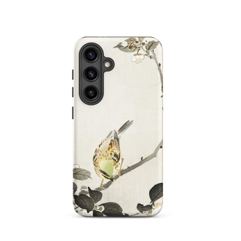 Bird on Branch - Ohara Koson Shin-hanga Samsung Case, Galaxy S24 / Matte, White Phone Case Bird Branch Design