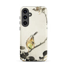 Bird on Branch Ohara Koson Shin Hanga Samsung Case, Galaxy S24 Plus / Matte, White Smartphone Case Painting Bird Tree Branch