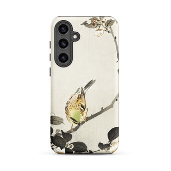 Bird on Branch - Ohara Koson Shin-hanga Samsung Case, Galaxy S24 Plus / Matte, White Smartphone Case Painting Bird Tree Branch