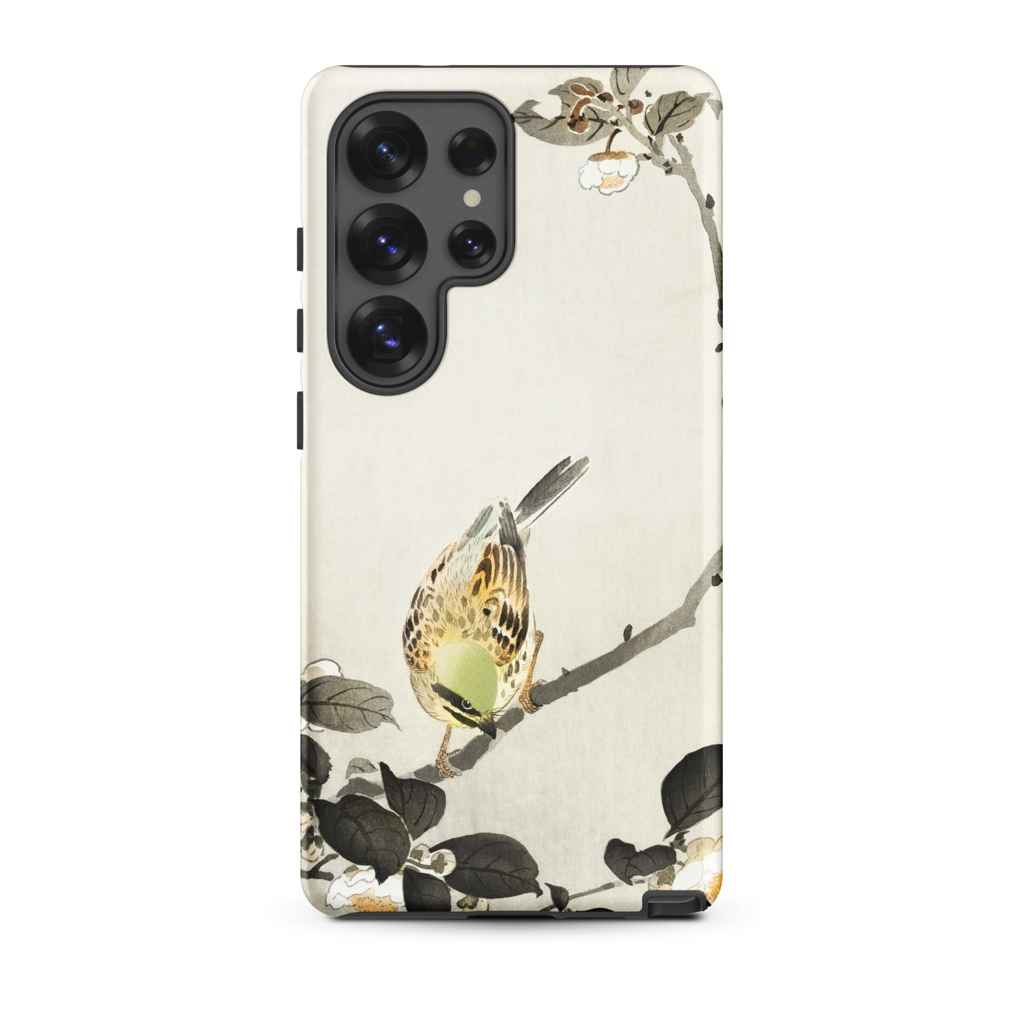 Bird on Branch Ohara Koson Shin Hanga Samsung Case, Galaxy S25 Ultra / Matte, Smartphone Case Traditional Asian Painting Bird Branch