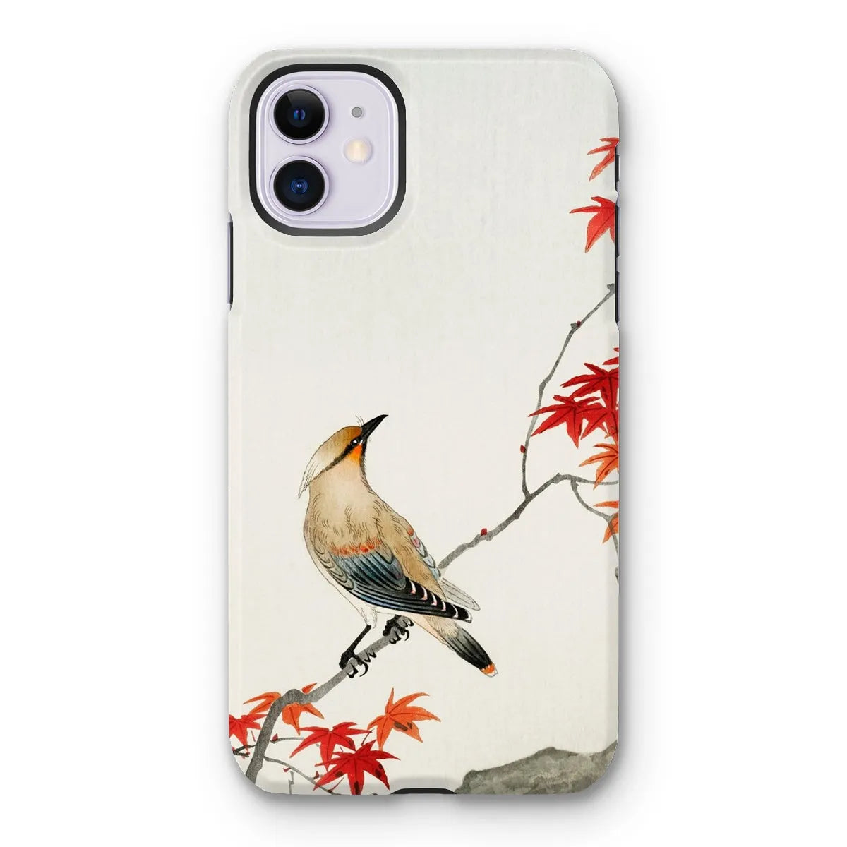 Bird On Maple - Japanese Kachō-e Phone Case - Ohara Koson - Iphone 11 / Matte - Mobile Phone Cases - Aesthetic Art