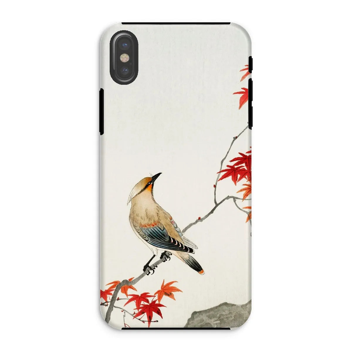 Bird On Maple - Japanese Kachō-e Phone Case - Ohara Koson - Iphone Xs / Matte - Mobile Phone Cases - Aesthetic Art