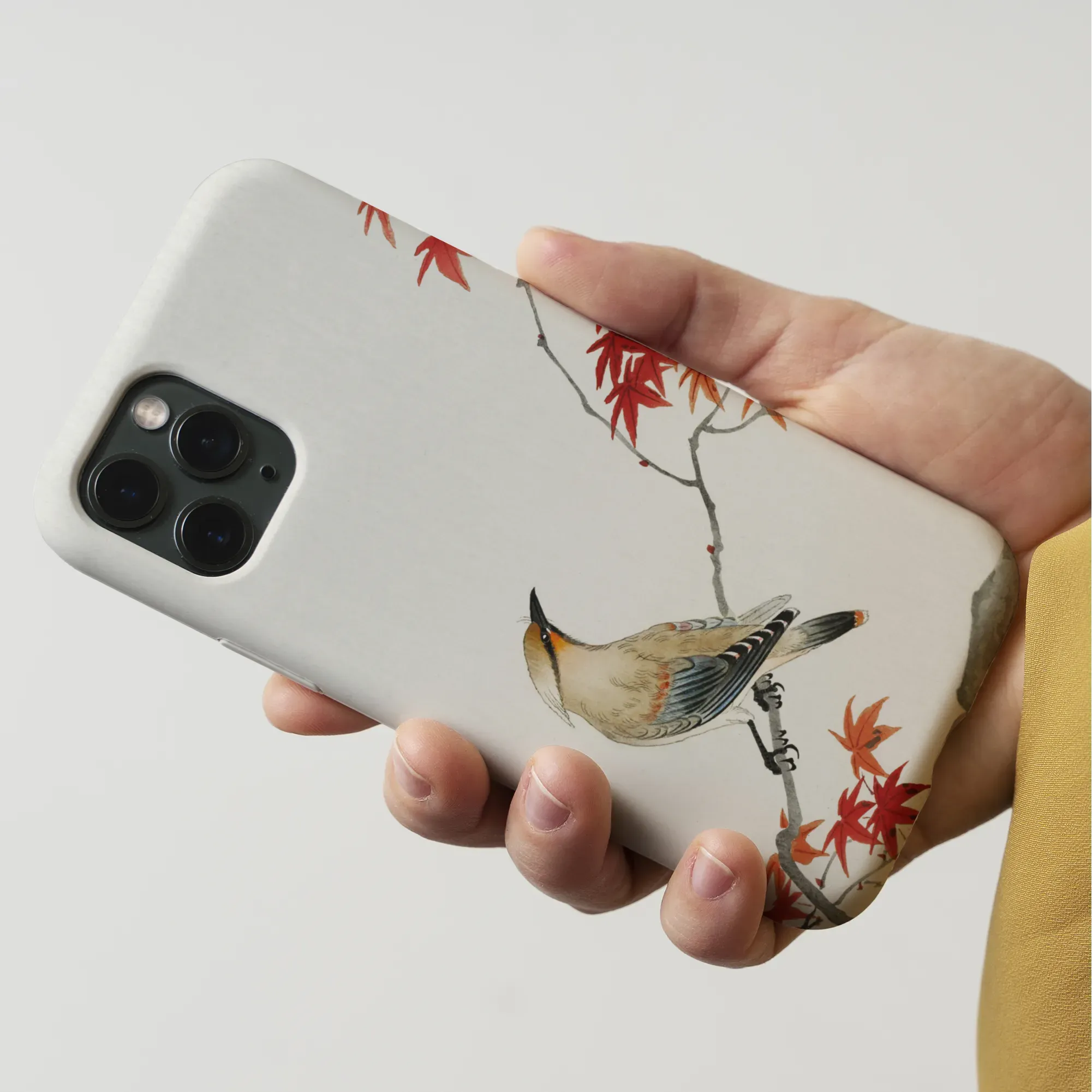 Bird On Maple - Japanese Kachō-e Phone Case - Ohara Koson - Mobile Phone Cases - Aesthetic Art