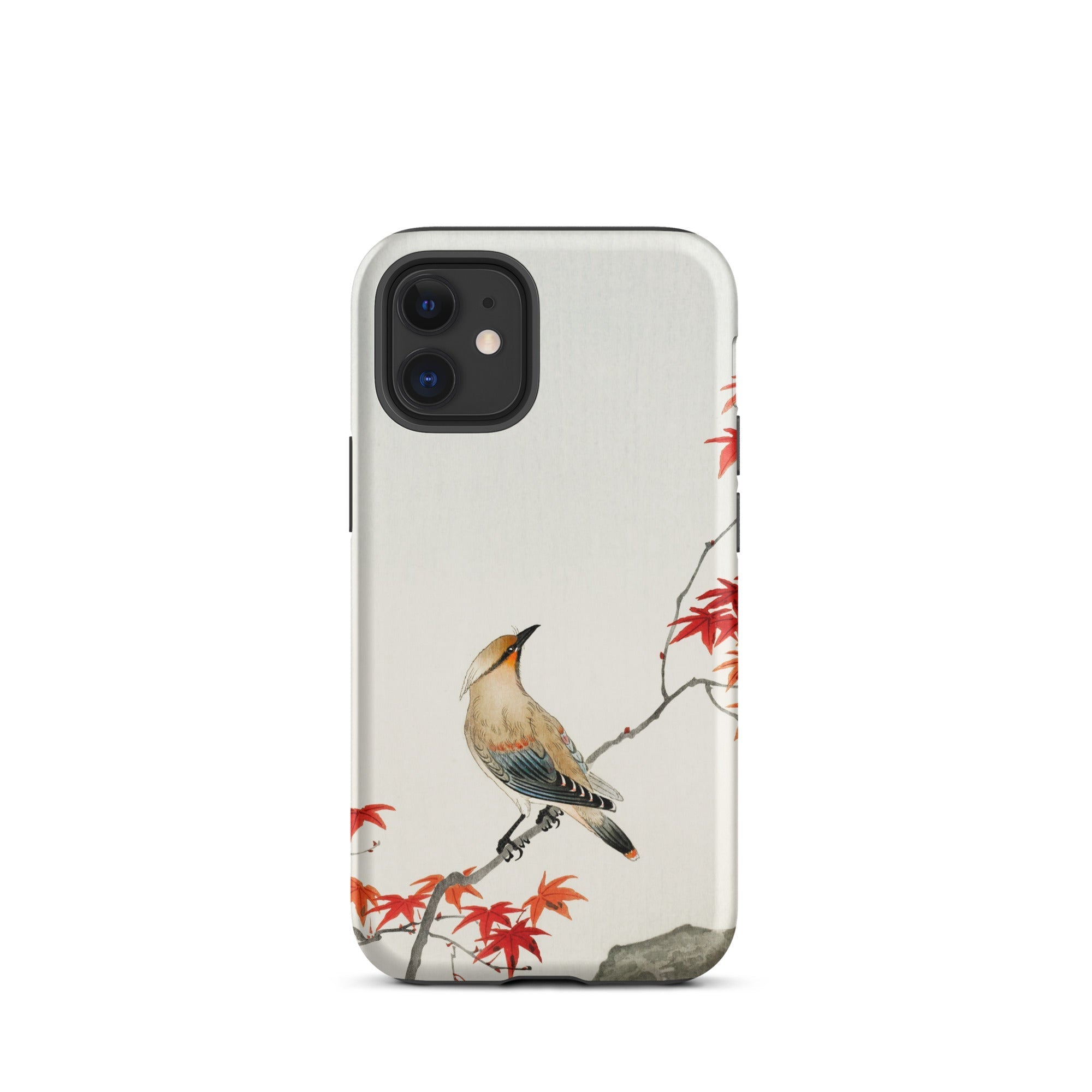 Bird on Maple Ohara Koson Kachō e Iphone Case, 12 Mini / Matte, Bird Maple Leaf Phone Case