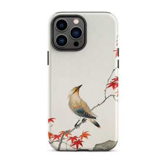 Bird on Maple - Ohara Koson Kachō-e Iphone Case, 13 Pro Max / Matte, Bird Maple Leaf Phone Case