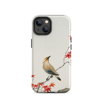 Bird on Maple - Ohara Koson Kachō-e Iphone Case, 14 / Matte, Bird Maple Leaf Phone Case
