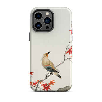 Bird on Maple - Ohara Koson Kachō-e Iphone Case, 14 Pro Max / Matte, Bird Maple Leaf Phone Case