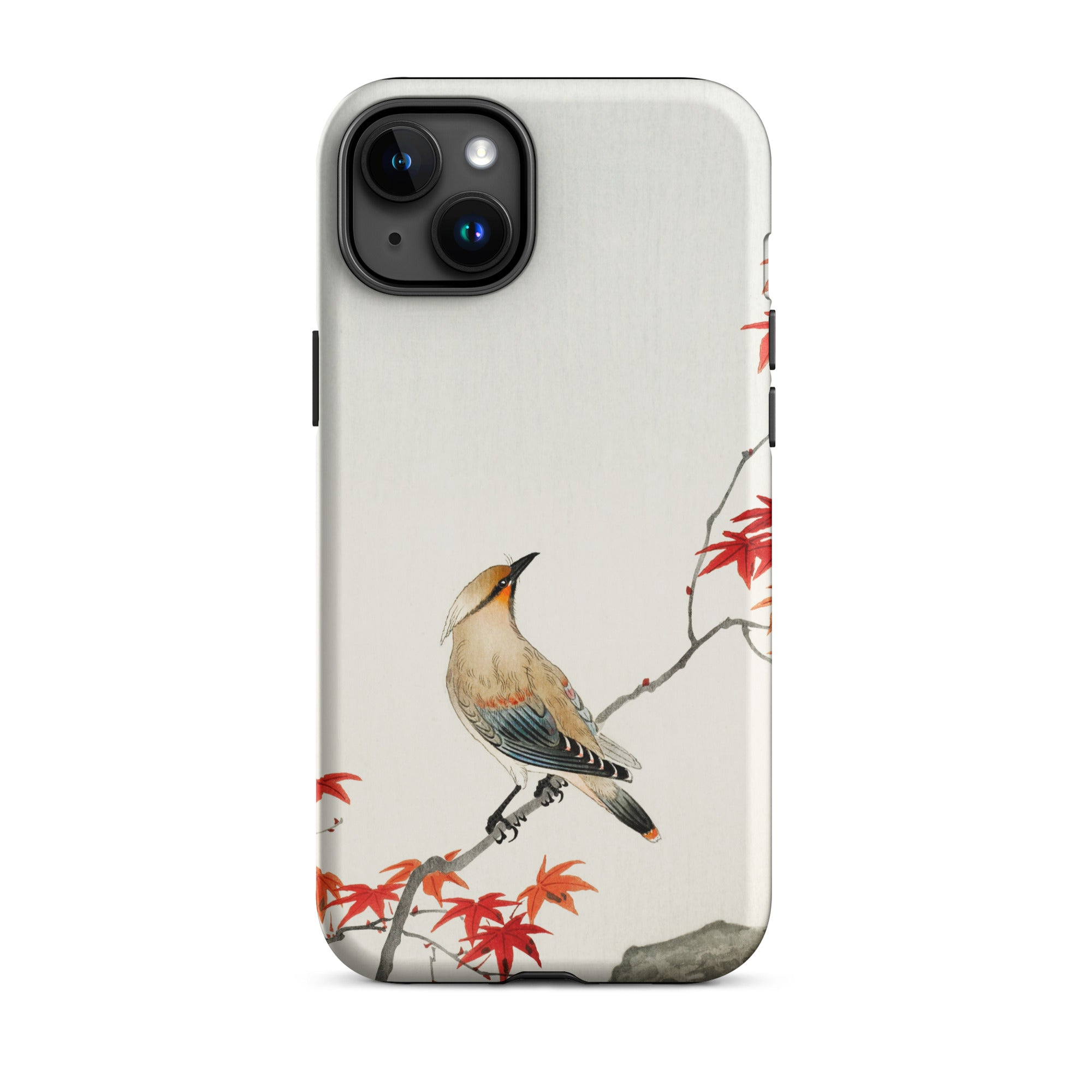 Bird on Maple Ohara Koson Kachō e Iphone Case, 15 Plus / Matte, Phone Case Bird Maple Leaves Design