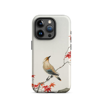 Bird on Maple - Ohara Koson Kachō-e Iphone Case, 15 Pro / Matte, Bird Maple Leaf Phone Case