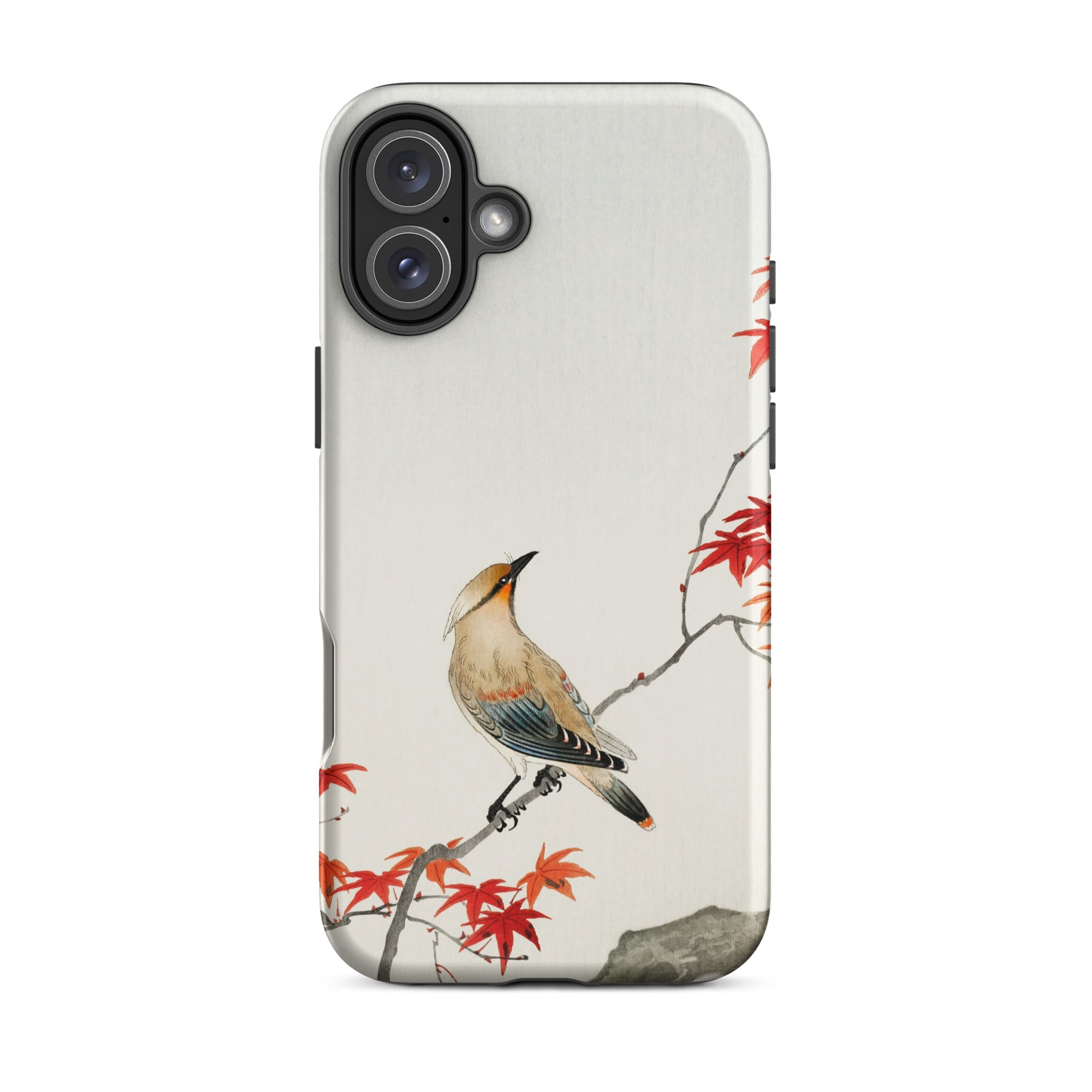 Bird on Maple Ohara Koson Kachō e Iphone Case, 16 Plus / Matte, Phone Case Bird Maple Leaf Design