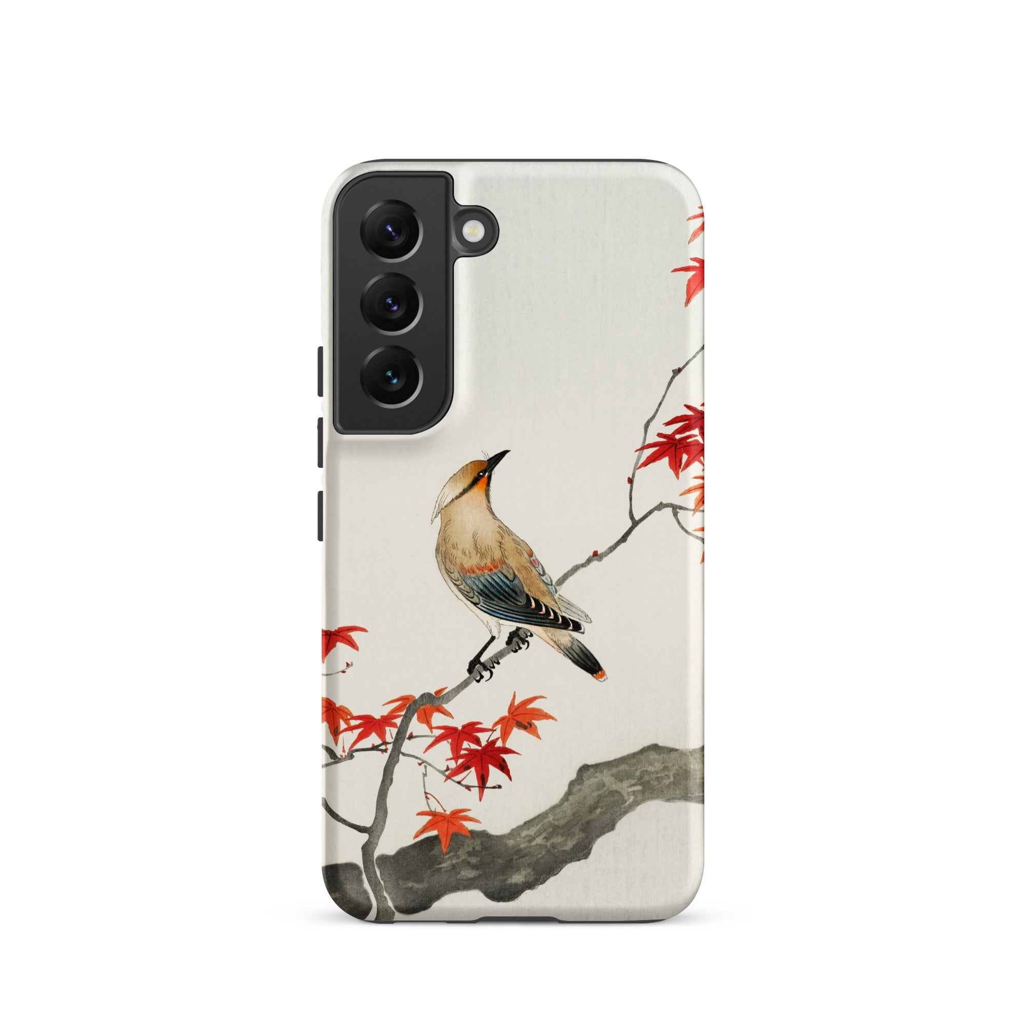 Bird on Maple Ohara Koson Kachō e Samsung Case, Galaxy S22 / Matte, Smartphone Case Bird Branch Red Leaves