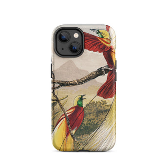 Bird of Paradise - Benjamin Fawcett Phone Case Iphone 14 / Matte Design Lithography, Fawcett’s Vibrant Lithograph, Mobile Cases
