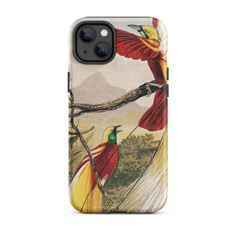 Bird of Paradise - Benjamin Fawcett Phone Case Iphone 14 Plus / Matte Illustration Lithography, Fawcett’s Vibrant Lithograph, Mobile Cases