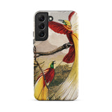 Bird of Paradise - Benjamin Fawcett Phone Case Samsung Galaxy S22 Plus / Matte Vibrant Red Gold Bird-themed Vintage Illustration