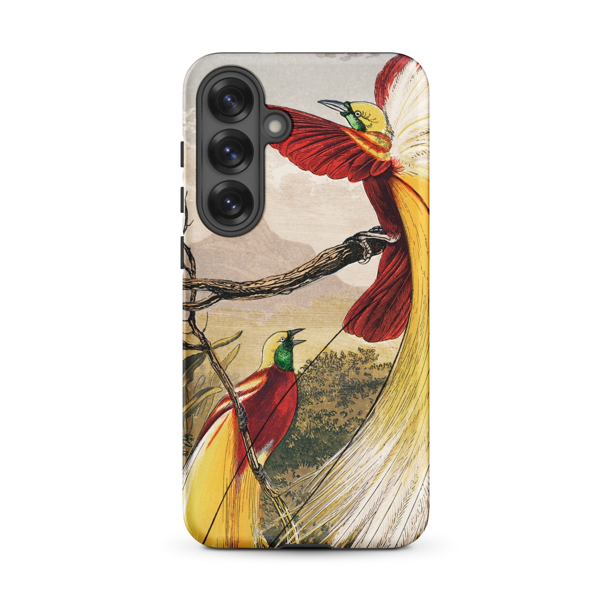 Bird of Paradise Benjamin Fawcett Samsung Case, Galaxy S25 Plus / Matte, Smartphone Case Colorful Bird Illustration