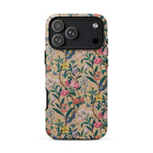 Iphone 17 Pro Max / Matte Birds Butterflies Bees and Blossoms Phone Case Chinoiserie Repeat, Cobalt-blue Swallows Lift, Open, Flowering