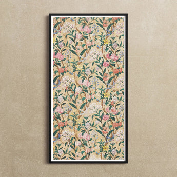 Birds Butterflies Bees and Blossoms Art Print / Canvas, Exquisite Botanical Print, Victorian-era Chinoiserie, English Garden Motifs