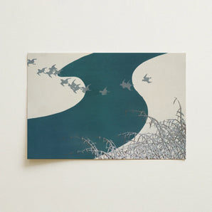 Birds - Kamisaka Sekka Winter Migration Art Print / Canvas, Kamisaka Sekka Winter, Winter Migration Art, Blade’s Silent Memory