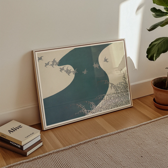 Birds - Kamisaka Sekka Winter Migration Art Print / Canvas, Posters Prints & Visual Artwork, Toby Leon
