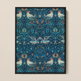 Birds - William Morris Arts and Crafts Kunstdruck / Leinwand, 12x16’’ / 31x41cm / Schwarzer Rahmen, Poster Drucke & visuelle Kunstwerke, Toby Leon
