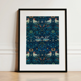Birds - William Morris Arts and Crafts Art Print / Canvas Framed Art Print Symmetrical Intricate Design Stylized Birds William Morris’s