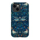 Birds - William Morris Arts and Crafts Iphone Case, 14 / Matte, Ornate Phone Case Blue Floral Bird Pattern Design