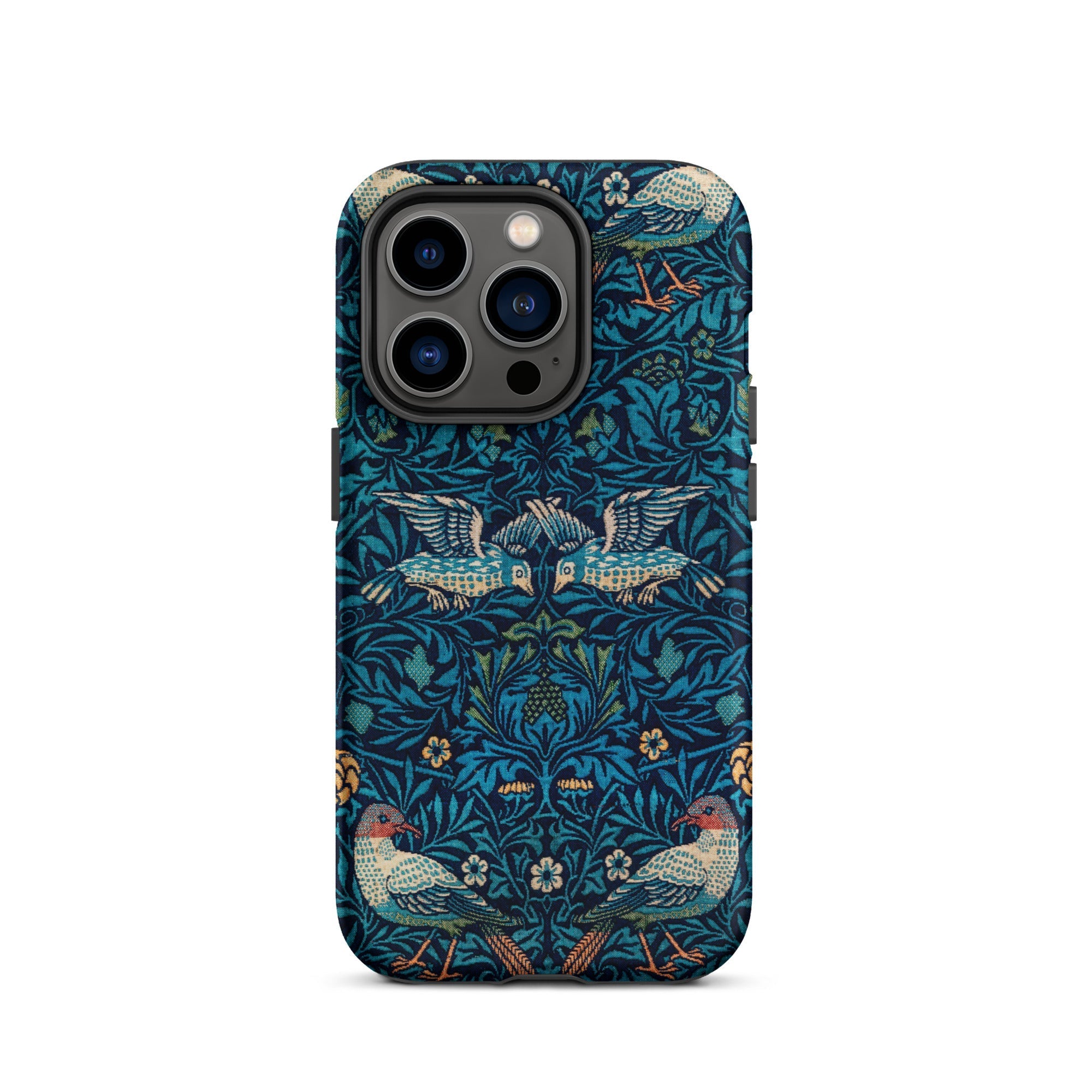 Birds - William Morris Arts and Crafts Iphone Case, 14 Pro / Matte, Bird-patterned Phone Case