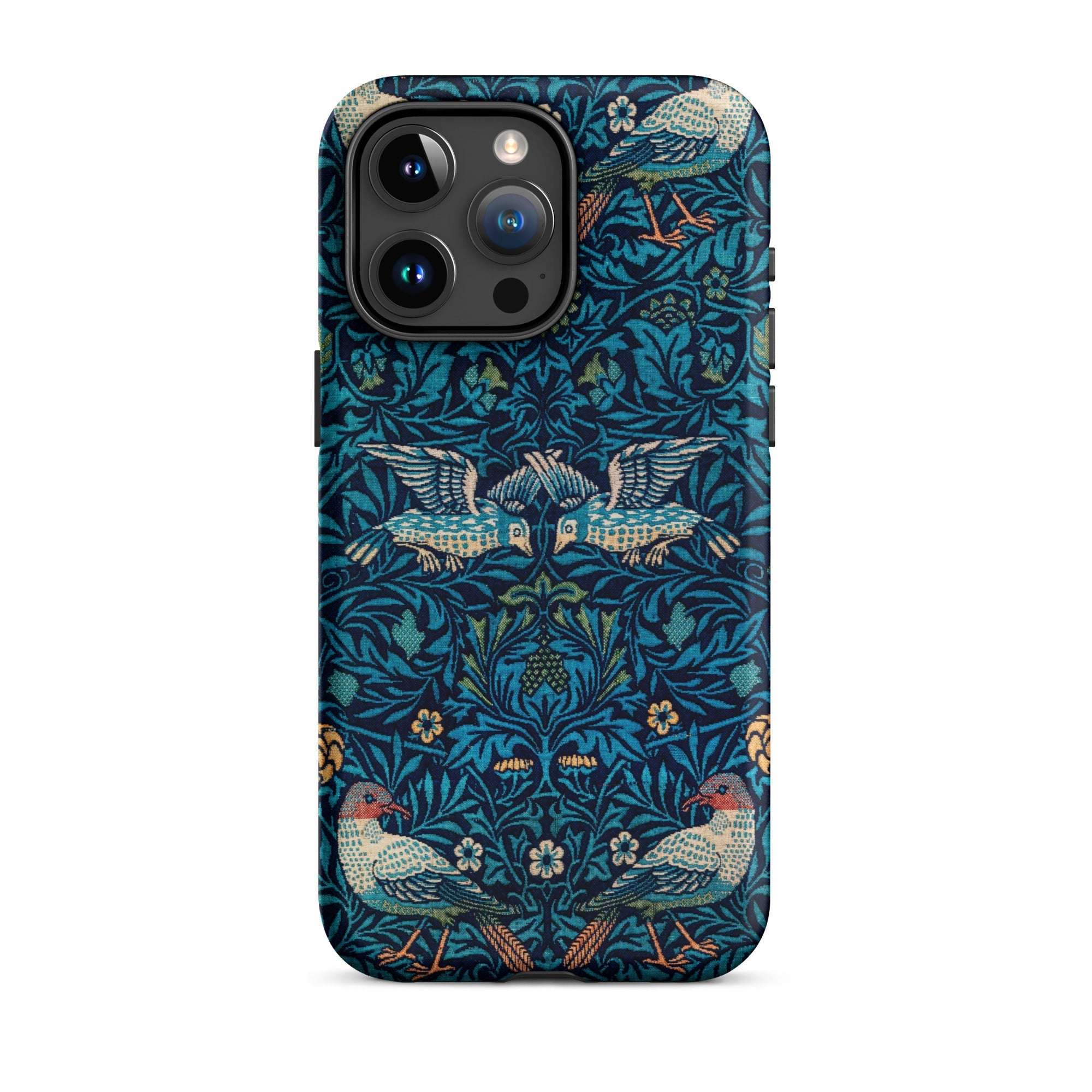 Birds - William Morris Arts and Crafts Iphone Case, 15 Pro Max / Matte, Bird-patterned Phone Case