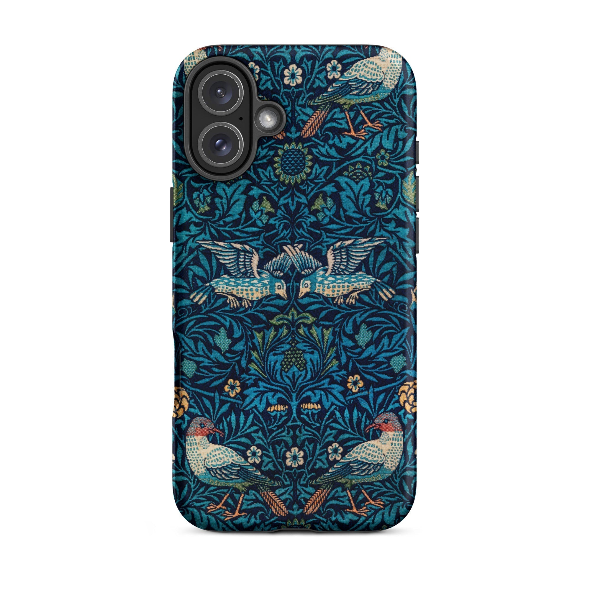 Birds William Morris Arts and Crafts Iphone Case, 16 Plus / Matte, Floral Bird Patterned Phone Case