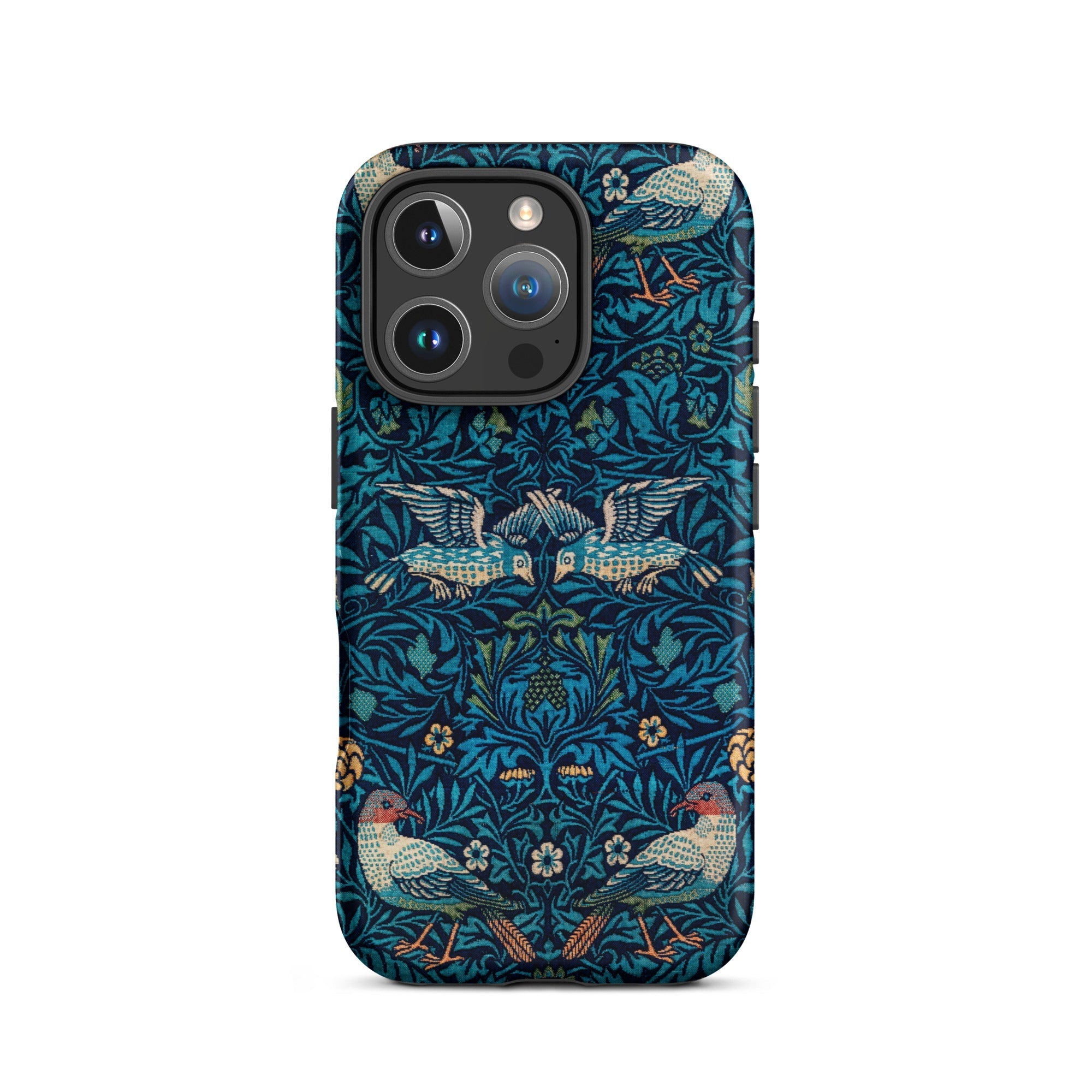 Birds - William Morris Arts and Crafts Iphone Case, 16 Pro / Matte, Bird-patterned Phone Case