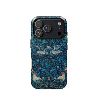Birds - William Morris Arts and Crafts Iphone Case 17 Pro / Matte Blue Floral Bird Iphone 12 Case William Morris Birds, Birds Iphone, Arts