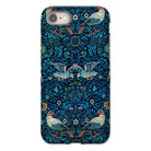 Birds - William Morris Arts and Crafts Iphone Case, 8 / Matte, Ornate Phone Case Blue Floral Bird Pattern Design