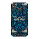Birds William Morris Arts and Crafts Iphone Case, x / Matte, Decorative Phone Case Intricate Bird Floral Pattern Shades